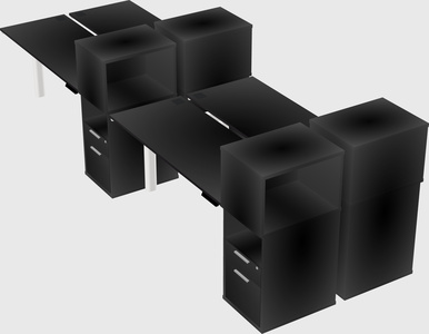 Shared electric desk + cabinet