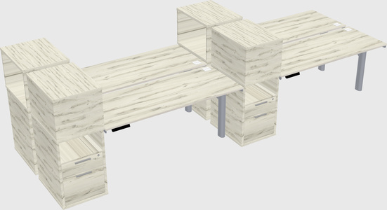 Shared electric desk + cabinet