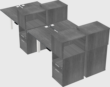 Shared electric desk + cabinet