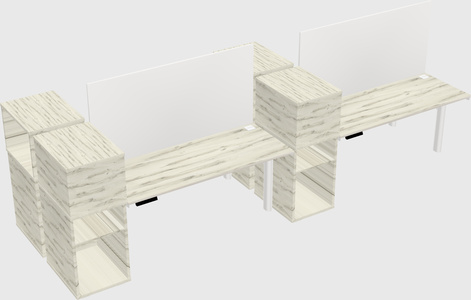 Shared electric desk + cabinet