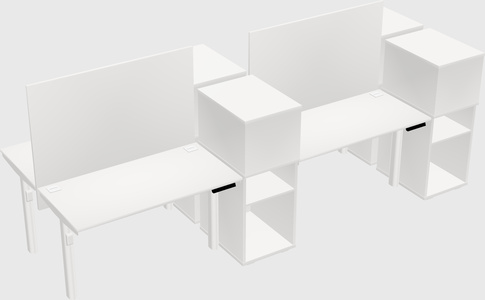 Shared electric desk + cabinet