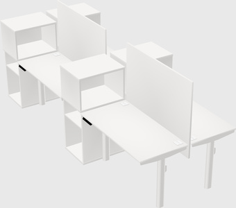 Shared electric desk + cabinet