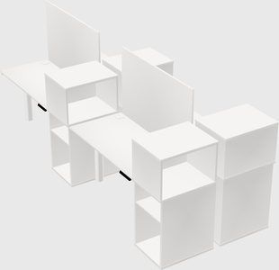 Shared electric desk + cabinet
