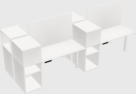 Shared electric desk + cabinet