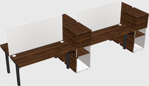 Shared electric desk + cabinet