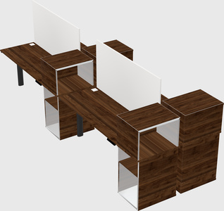 Shared electric desk + cabinet