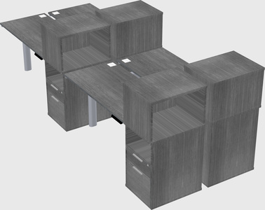 Shared electric desk + cabinet