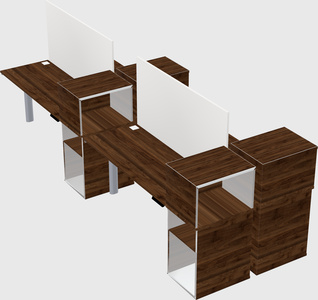 Shared electric desk + cabinet