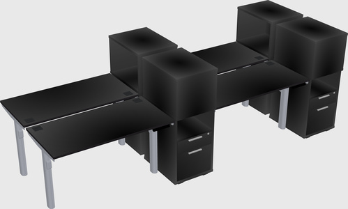 Shared electric desk + cabinet