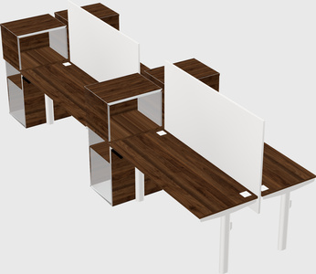 Shared electric desk + cabinet