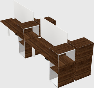 Shared electric desk + cabinet