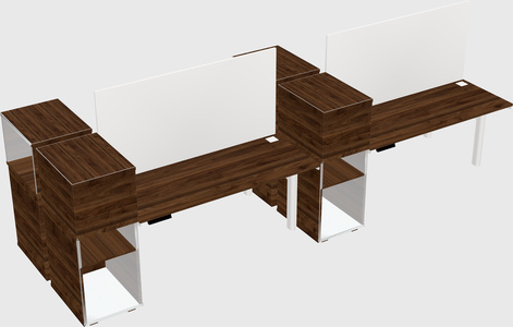 Shared electric desk + cabinet