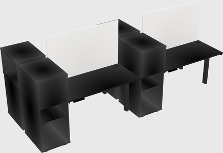 Shared electric desk + cabinet