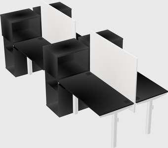 Shared electric desk + cabinet