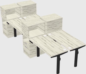 Shared electric desk + cabinet