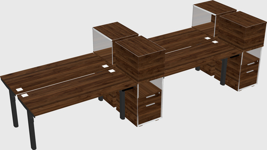 Shared electric desk + cabinet