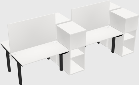 Shared electric desk + cabinet