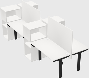 Shared electric desk + cabinet