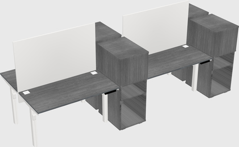Shared electric desk + cabinet