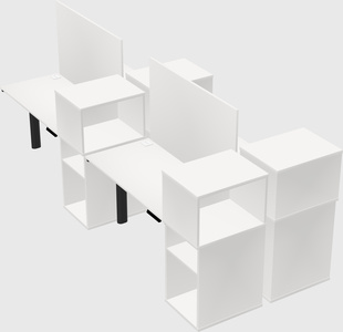 Shared electric desk + cabinet