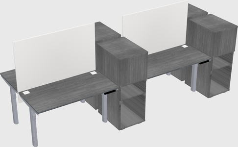 Shared electric desk + cabinet