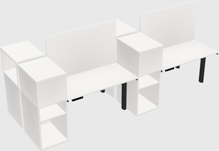 Shared electric desk + cabinet
