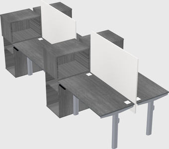 Shared electric desk + cabinet