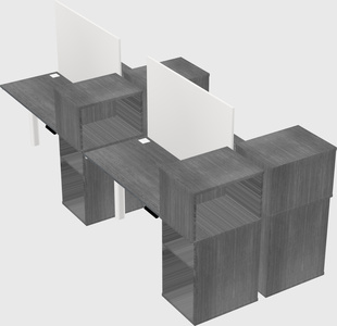 Shared electric desk + cabinet