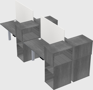Shared electric desk + cabinet