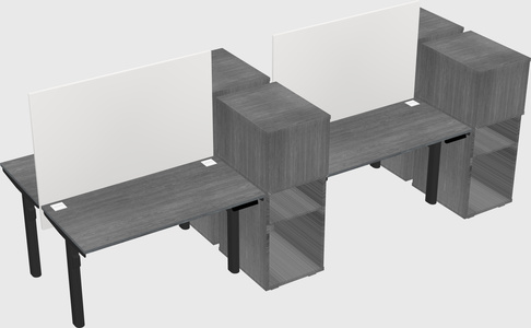 Shared electric desk + cabinet