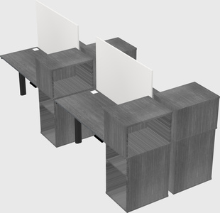 Shared electric desk + cabinet