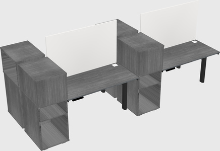 Shared electric desk + cabinet