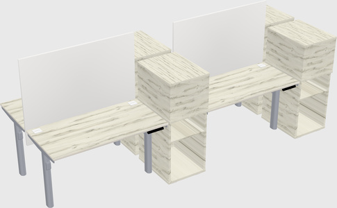 Shared electric desk + cabinet