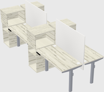 Shared electric desk + cabinet