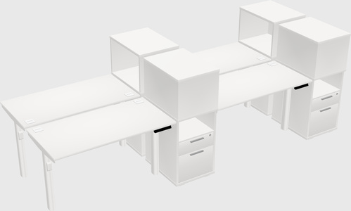 Shared electric desk + cabinet