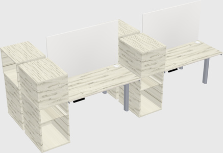 Shared electric desk + cabinet