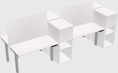 Shared electric desk + cabinet