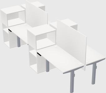 Shared electric desk + cabinet
