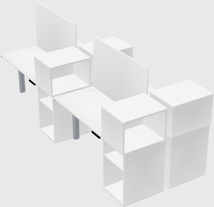 Shared electric desk + cabinet