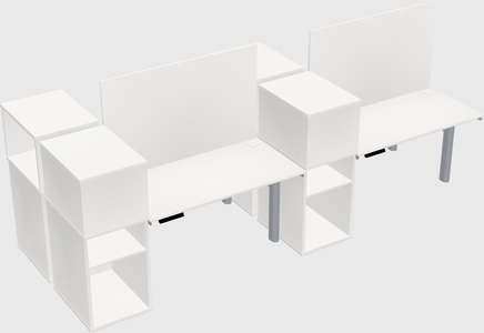 Shared electric desk + cabinet
