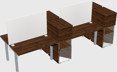Shared electric desk + cabinet