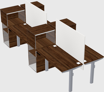 Shared electric desk + cabinet