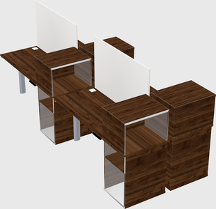 Shared electric desk + cabinet