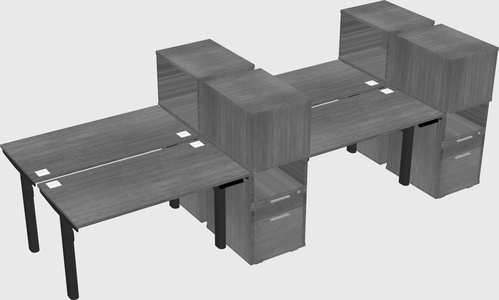 Shared electric desk + cabinet