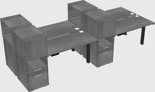 Shared electric desk + cabinet