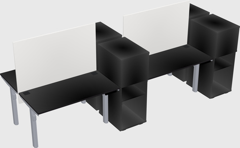 Shared electric desk + cabinet