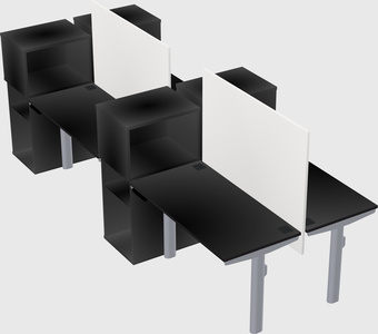 Shared electric desk + cabinet