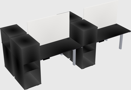 Shared electric desk + cabinet