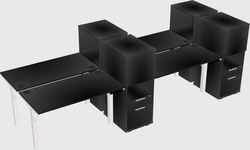 Shared Electric Desk + Cabinet