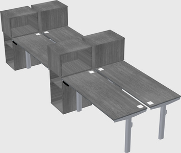 Shared electric desk + cabinet